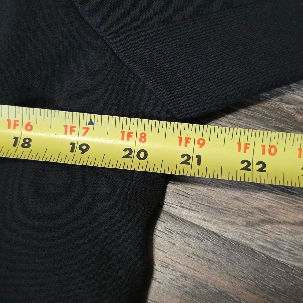 American Eagle Womens XL Black Collarless Single Button Blazer Jacket Stretch - Picture 7 of 10